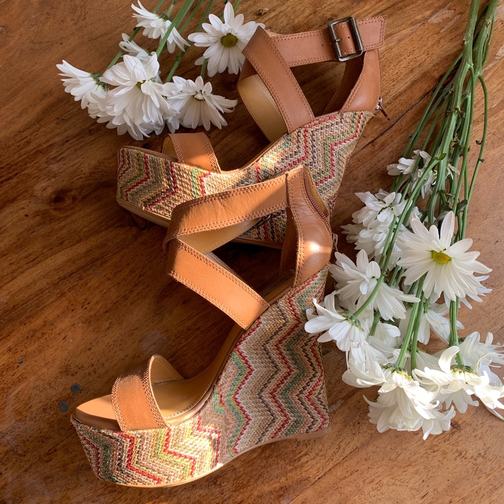 Steve Madden Platform Strappy Wedge Heels